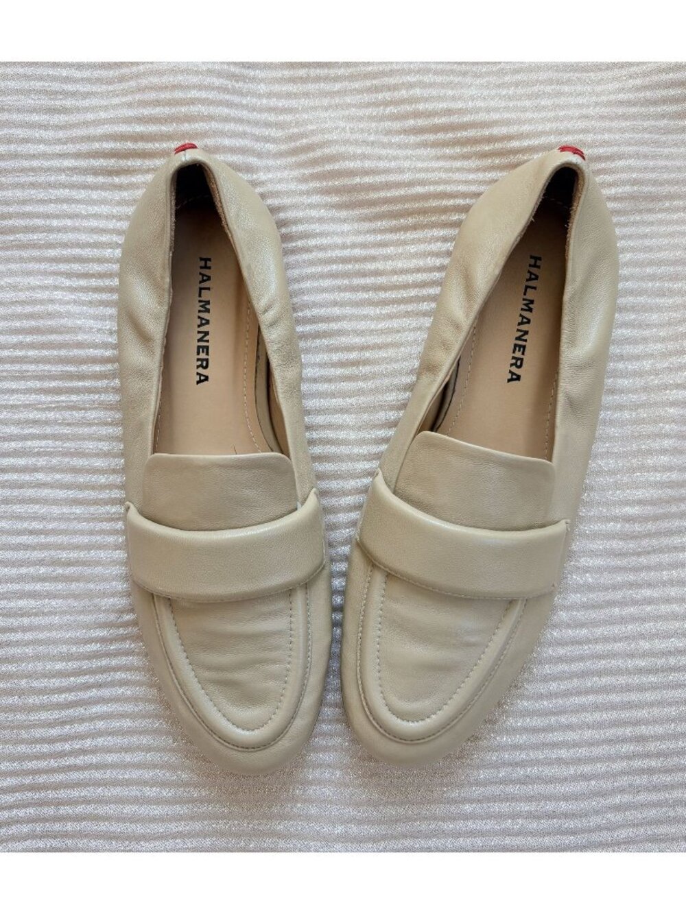 Halmanera Buttery Soft Leather Loafers Light Tan 36 Made in Italy